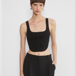Aritzia Black Crop Top